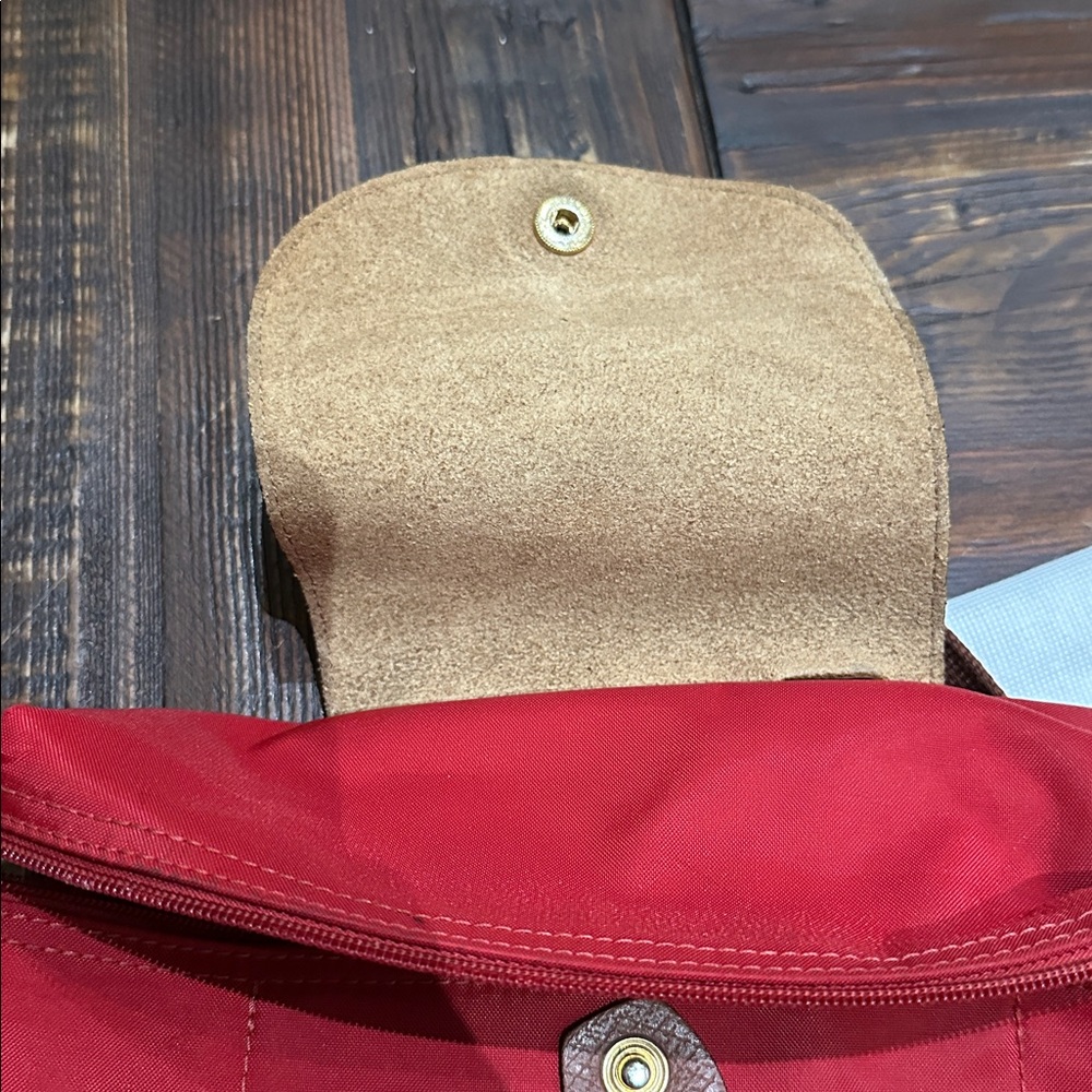 Longchamp Red and Brown Backpack - Picture 9 of 9